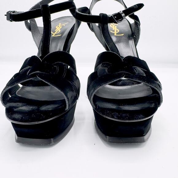 YSL Yves Saint Laurent Velvet Tribute Heels - Picture 6 of 15